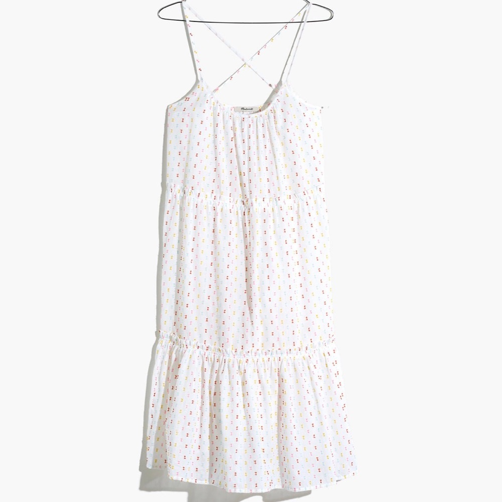 NWT Tiered Cover-Up Dress in Rainbow Clipdot